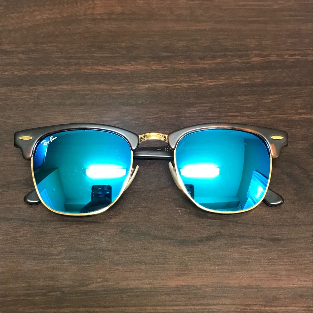 Ray-Ban Clubmasters with Blue Lenses